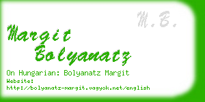 margit bolyanatz business card